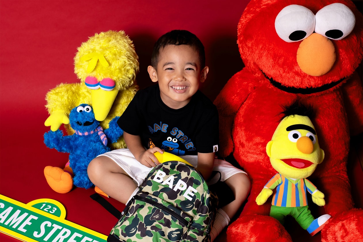 BAPE 'Sesame Street' Collection Lookbook Big Bird Elmo Bert and Ernie Cookie Monster