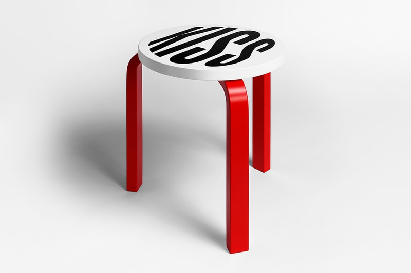 Barbara Kruger Untitled Kiss Alvar Aalto Stool 60 Info Release Frieze London ICA London Institute of Contemporary Arts Limited Edition Iconic Modern Furniture Design Kiss My Ass