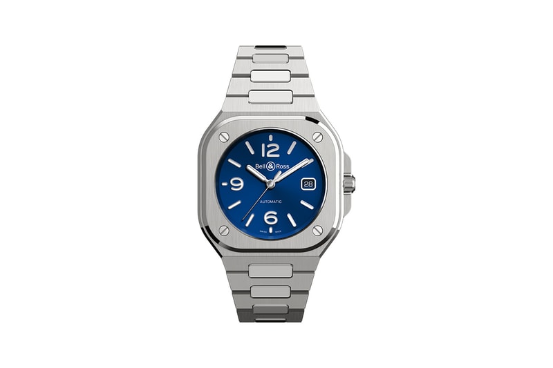 Bell & Ross BR 05 New Watch Timepiece First Look Reveal Multiple Colorways silver grey navy blue deep black metal Integrated Design bracelet skeleton dial mechanism limited 500 pieces