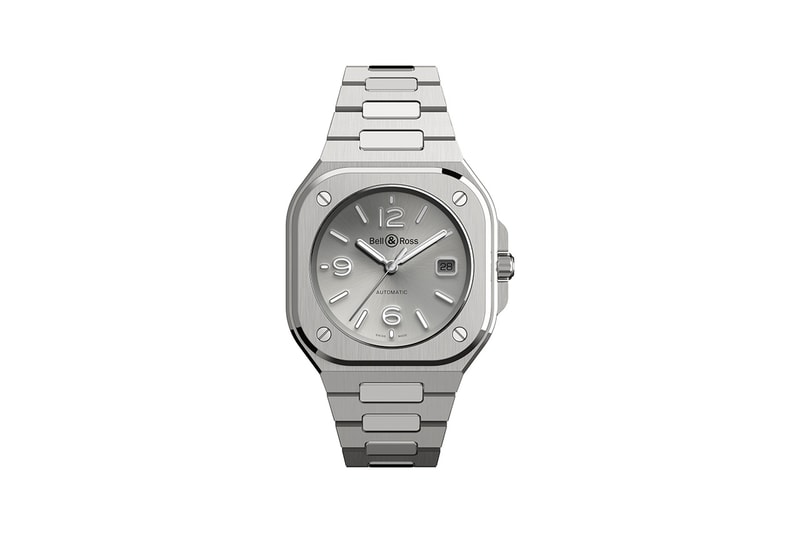 Bell & Ross BR 05 New Watch Timepiece First Look Reveal Multiple Colorways silver grey navy blue deep black metal Integrated Design bracelet skeleton dial mechanism limited 500 pieces