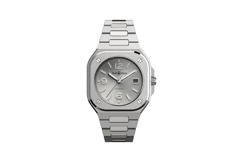 Bell & Ross BR 05 New Watch Timepiece First Look Reveal Multiple Colorways silver grey navy blue deep black metal Integrated Design bracelet skeleton dial mechanism limited 500 pieces