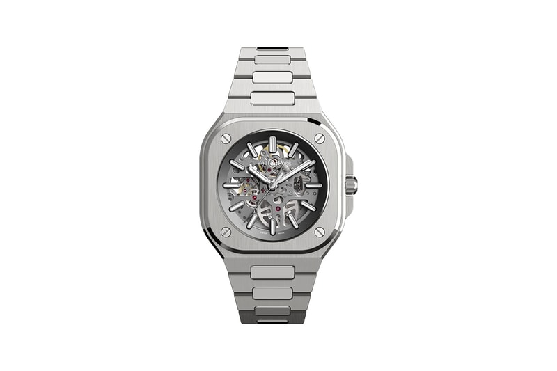 Bell & Ross BR 05 New Watch Timepiece First Look Reveal Multiple Colorways silver grey navy blue deep black metal Integrated Design bracelet skeleton dial mechanism limited 500 pieces