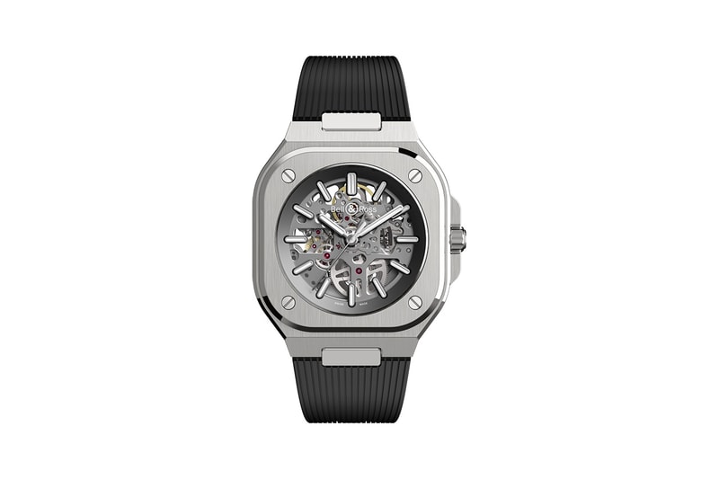 Bell & Ross BR 05 New Watch Timepiece First Look Reveal Multiple Colorways silver grey navy blue deep black metal Integrated Design bracelet skeleton dial mechanism limited 500 pieces