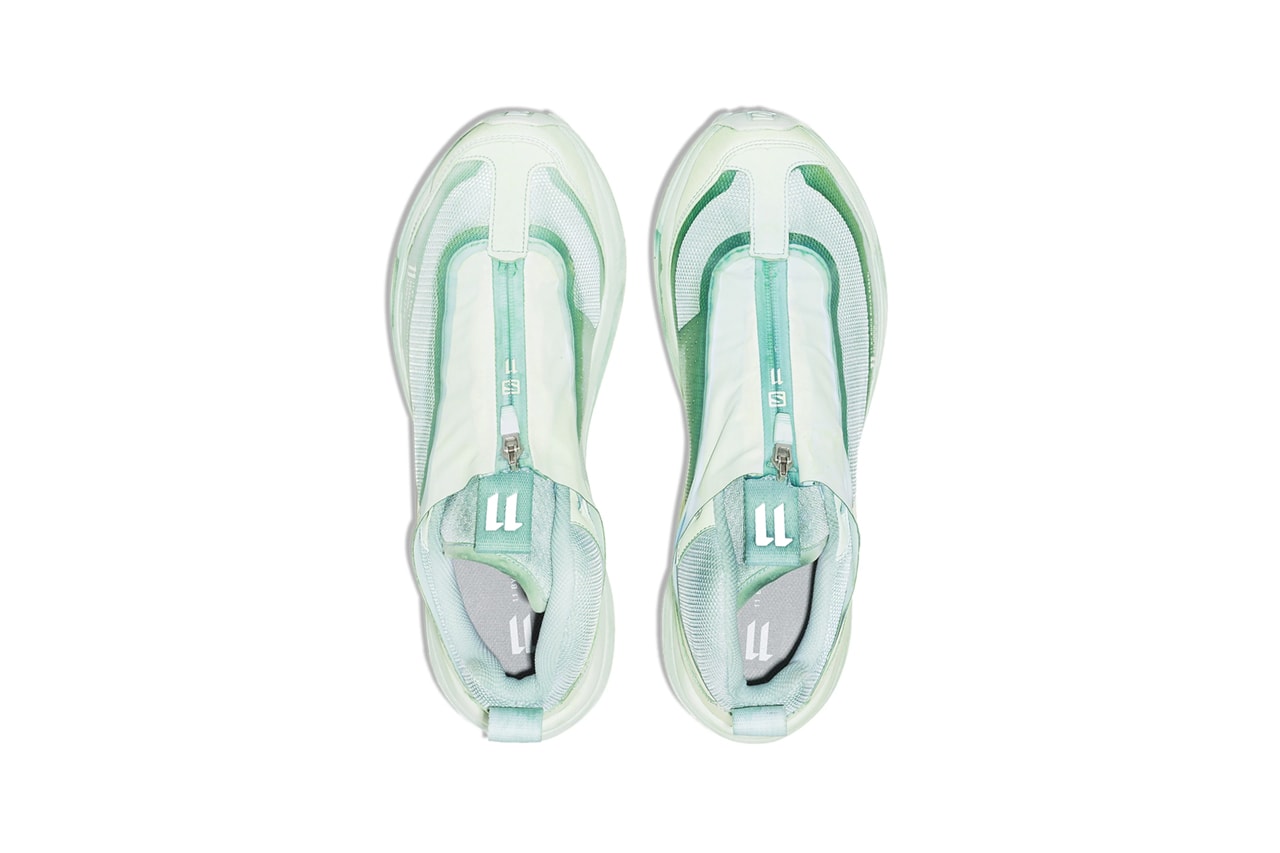 boris bidjan saberi salomon s lab green bamba 2 sneakers mesh mint zipper zip tongue