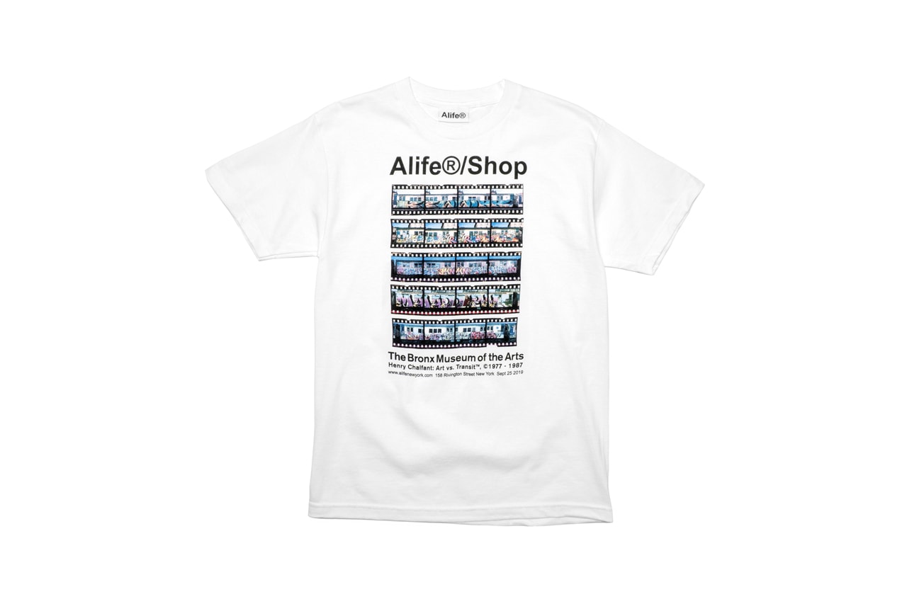 bronx museum of the arts alife  new york pop up shop collection Henry Chalfant retrospective photographs exhibition limited edition streetwear graffiti graphics tshirts shirts tees skate decks duffle bags 