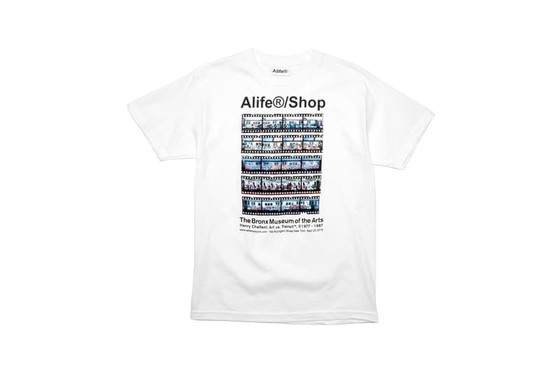 bronx museum of the arts alife new york pop up shop collection Henry Chalfant retrospective photographs exhibition limited edition streetwear graffiti graphics tshirts shirts tees skate decks duffle bags