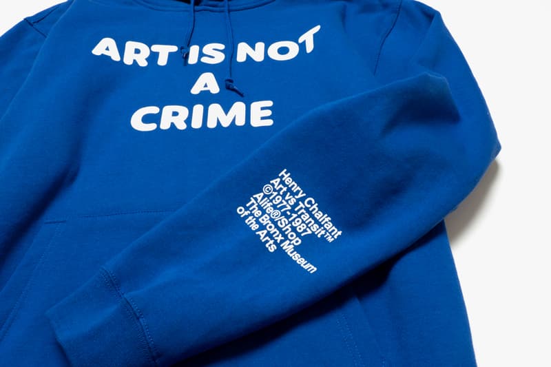 bronx museum of the arts alife new york pop up shop collection Henry Chalfant retrospective photographs exhibition limited edition streetwear graffiti graphics tshirts shirts tees skate decks duffle bags