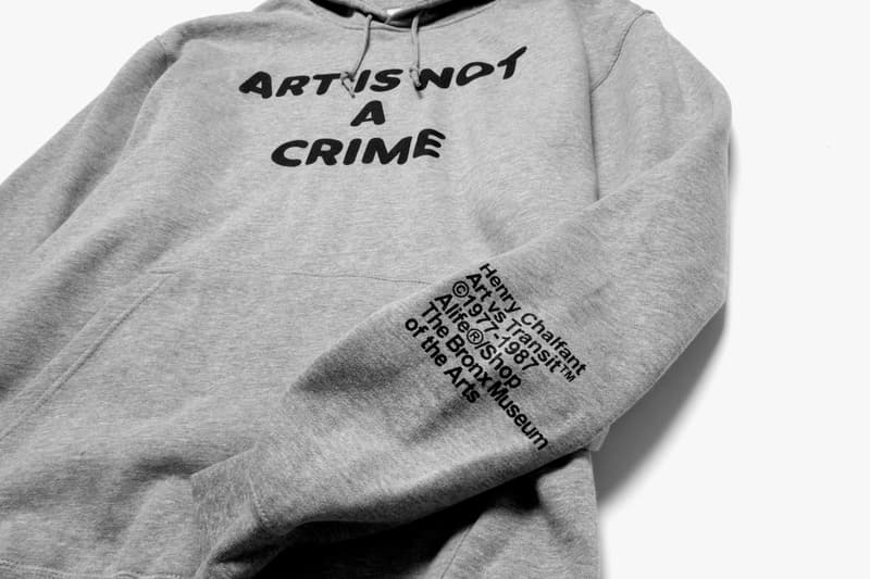 bronx museum of the arts alife new york pop up shop collection Henry Chalfant retrospective photographs exhibition limited edition streetwear graffiti graphics tshirts shirts tees skate decks duffle bags