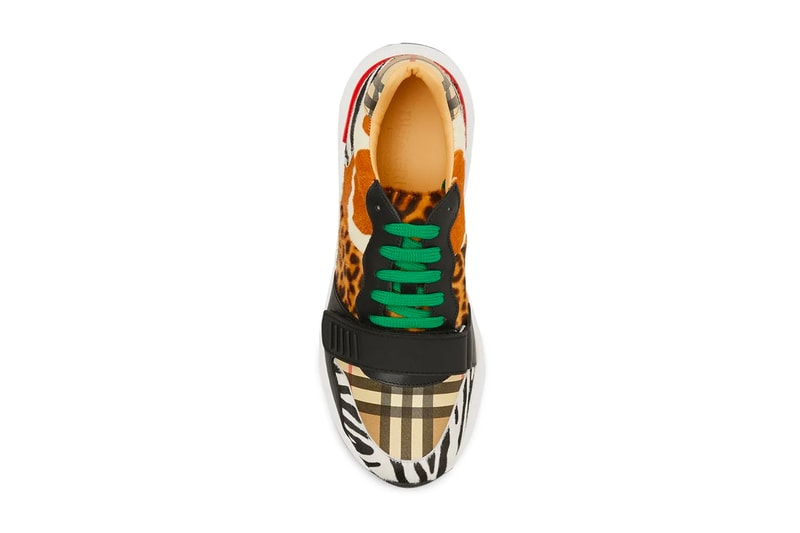 Burberry Animal Print & Classic Vintage Check Sneaker Release drop date the webster buy now atmos air max animal print low-top velcro made in italy calf leather suede hair 80108661