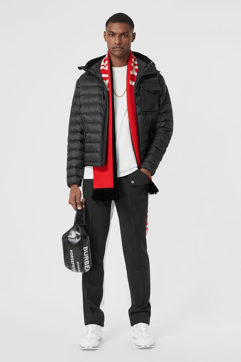 Burberry Adds a Luxe Take to the Football Scarf soccer scarves accessories london lookbooks fall winter 2019