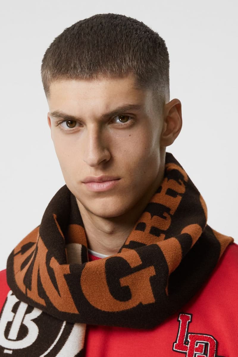 Burberry Adds a Luxe Take to the Football Scarf soccer scarves accessories london lookbooks fall winter 2019