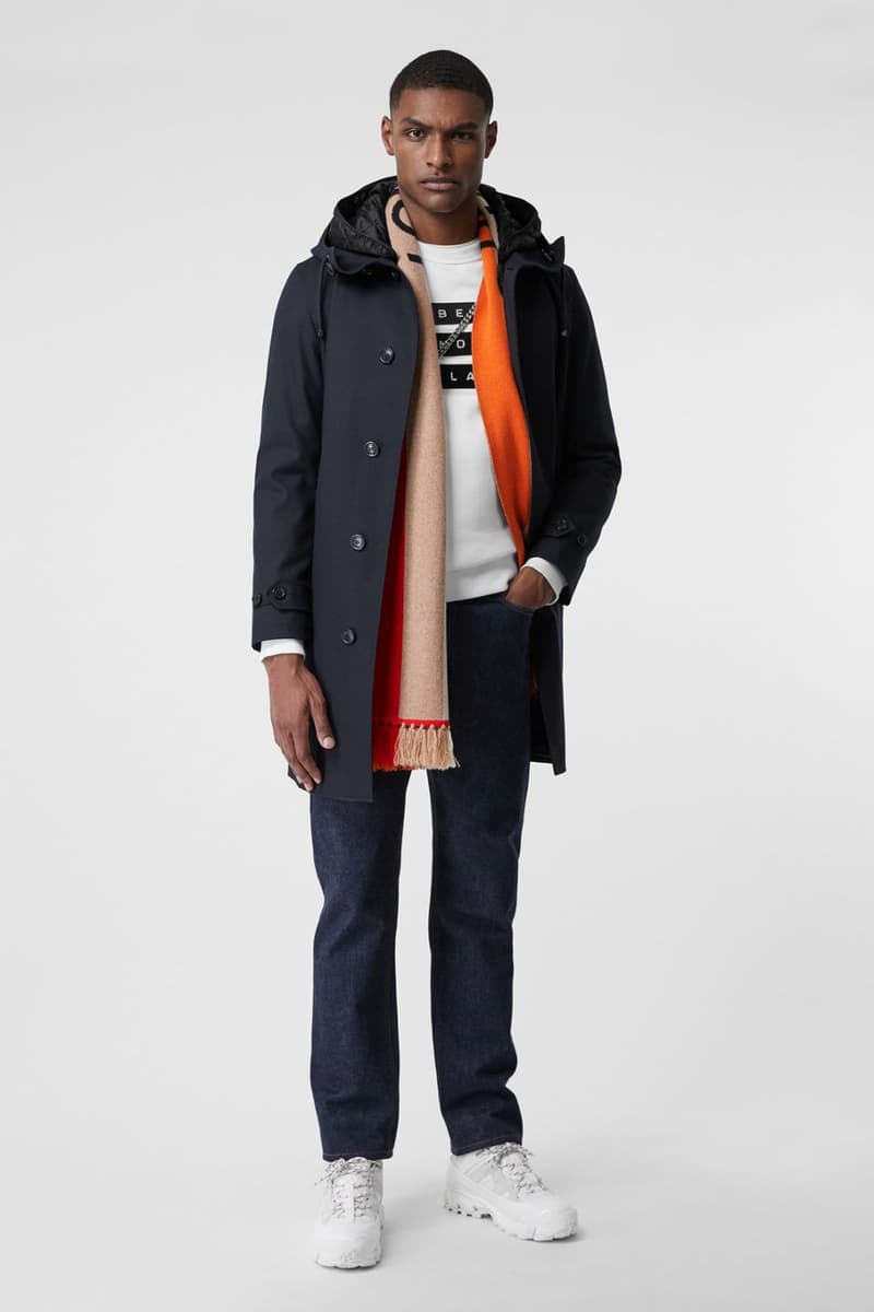 Burberry Adds a Luxe Take to the Football Scarf soccer scarves accessories london lookbooks fall winter 2019