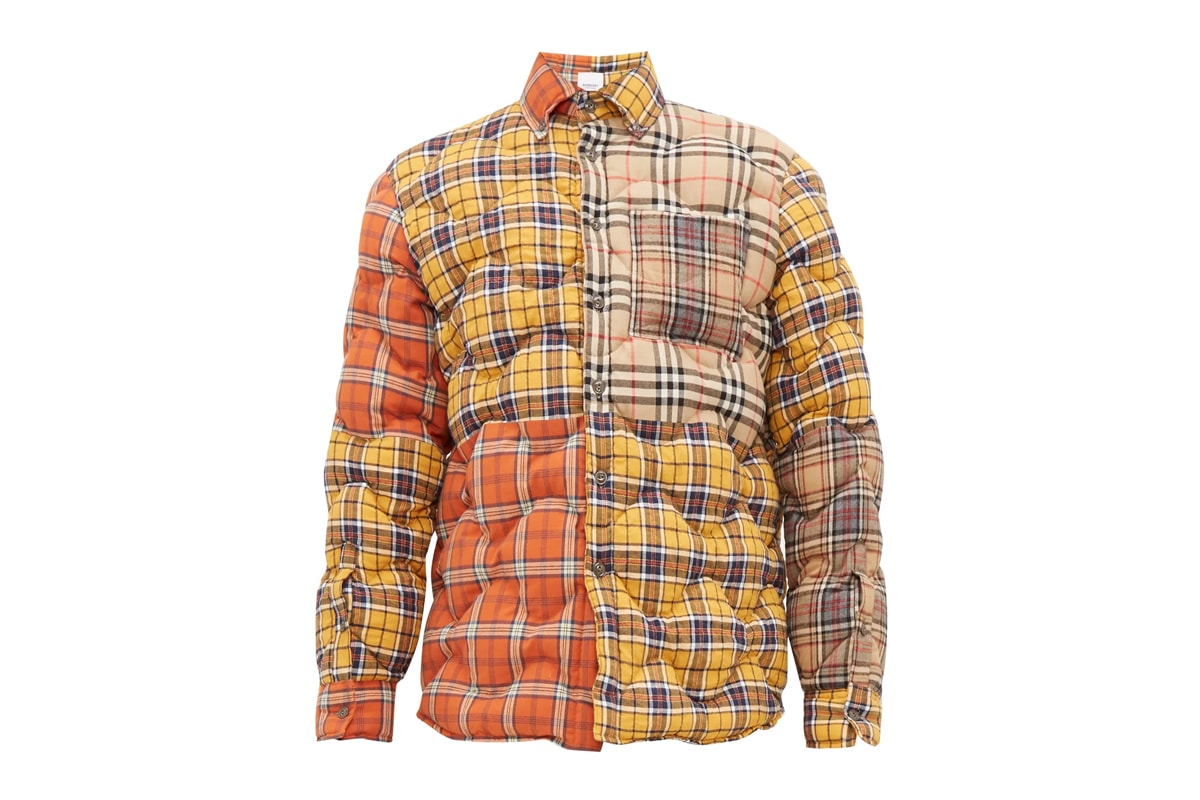Burberry Patchwork Quilted-Flannel Overshirt Release Info Buy Orange Yellow Brown