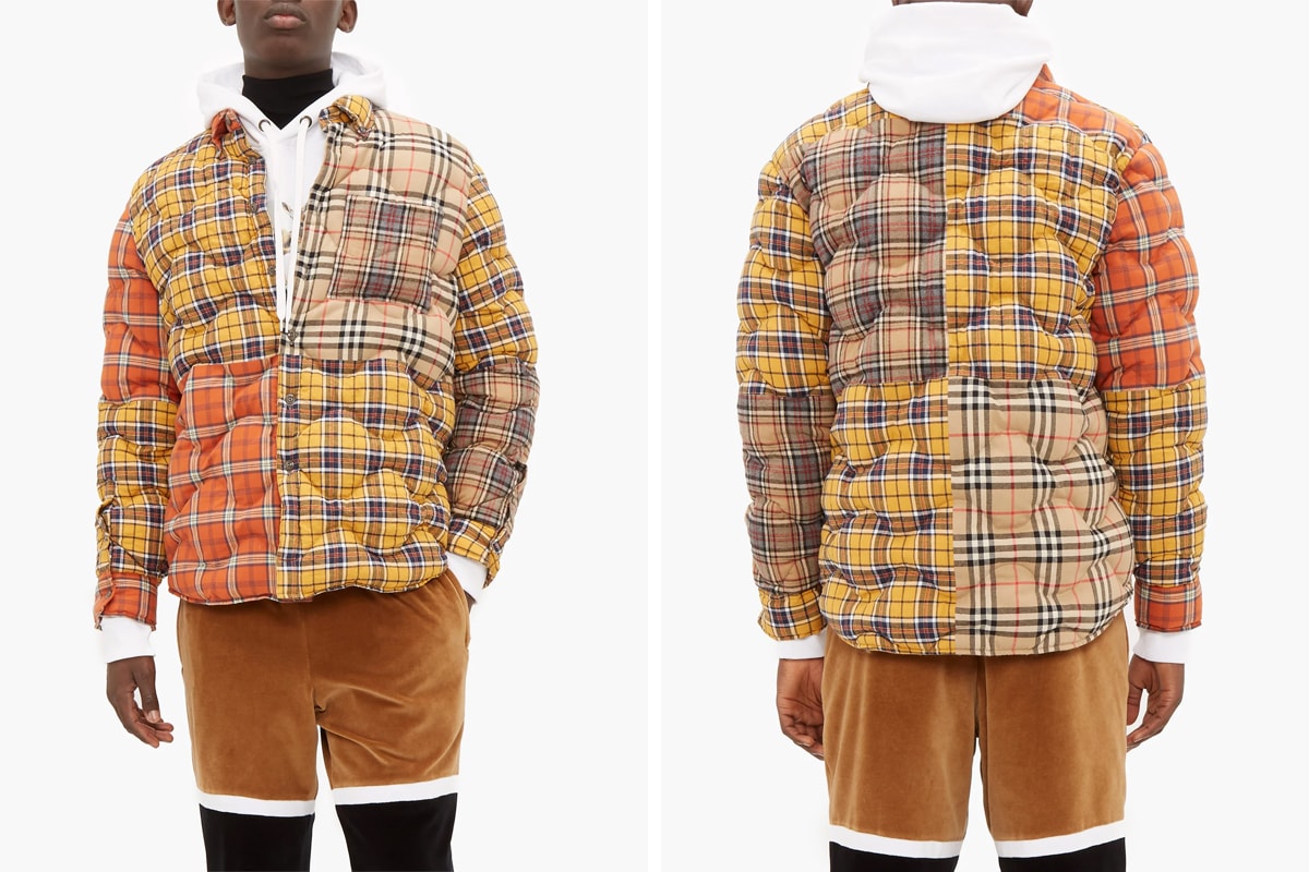 Burberry Patchwork Quilted-Flannel Overshirt Release Info Buy Orange Yellow Brown
