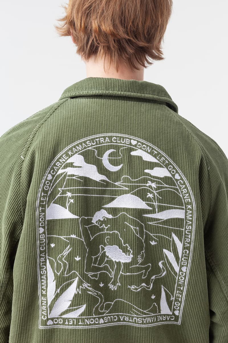 Carne Bollente Fall/Winter 2019 Collection Available Now Buy Online Stores T-Shirts Workwear Jackets Shirts Prints NSFW Designs "Free the Nipple" Embroidered Corduroy Trousers