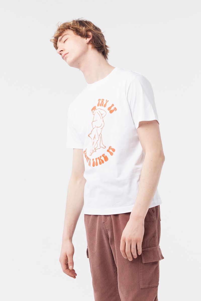 Carne Bollente Fall/Winter 2019 Collection Available Now Buy Online Stores T-Shirts Workwear Jackets Shirts Prints NSFW Designs "Free the Nipple" Embroidered Corduroy Trousers