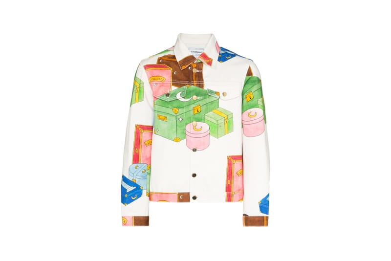 Casablanca Revamps Denim Jacket With Multicolored Trunk Print