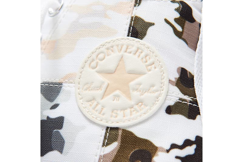 Converse Chuck '70 Hi "Blocked Camo" Release Information KITH Store Cop Online In Store Camouflage Design White Leather Canvas Taylor All Star Ripstop "Carbon Grey/Egret"