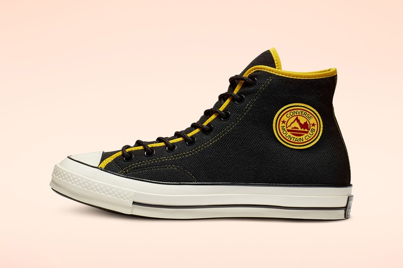 Converse East Village Explorer Chuck 70 Black/Vivid Sulfur/Egret Pale Putty/Campfire Orange High Top
