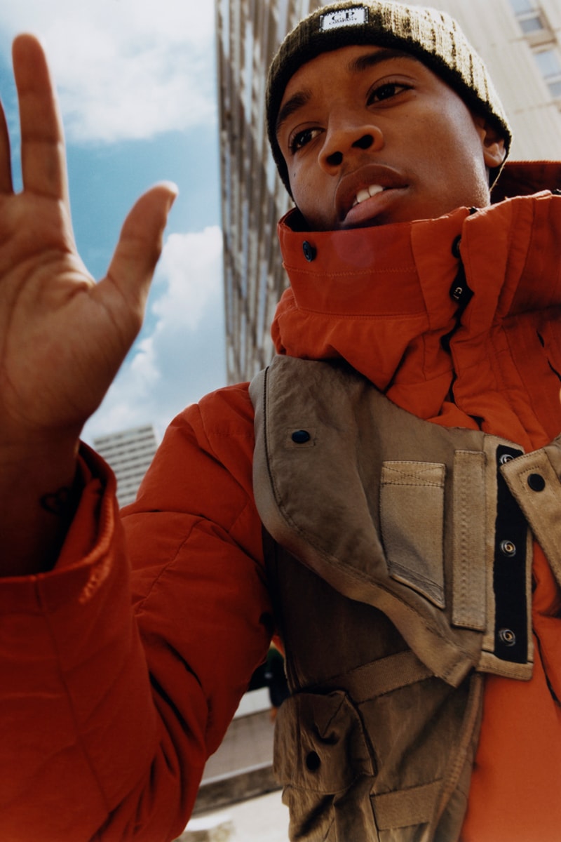 Rejjie Snow C.P. Company Fall/Winter 2019 Campaign "Paris Mon Amour" 'Eyes on the City' Goggle Jackets Red Orange Blue Green Brown