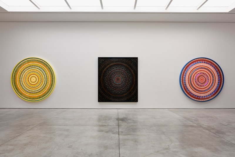 damien hirst mandalas white cube masons yard london exhibition artworks 