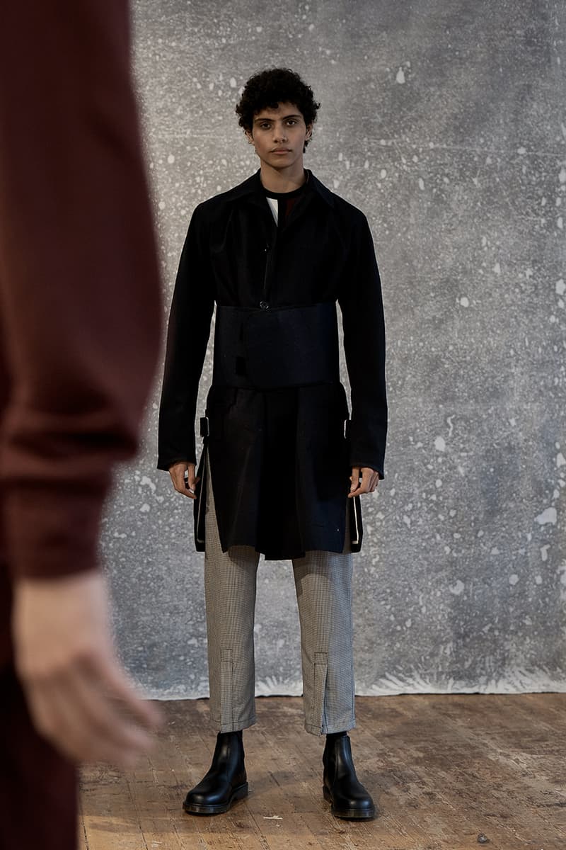 Daniel W. Fletcher Fall Winter 2019 FW19 Collection Lookbook "Postcards From the North" Prince of Wales Check Merino Wool Fabrics Textiles British Designer Menswear Heritage Abraham Moon & Sons