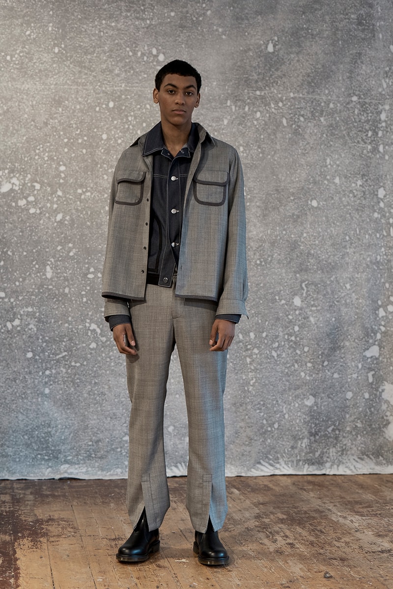 Daniel W. Fletcher Fall Winter 2019 FW19 Collection Lookbook "Postcards From the North" Prince of Wales Check Merino Wool Fabrics Textiles British Designer Menswear Heritage Abraham Moon & Sons