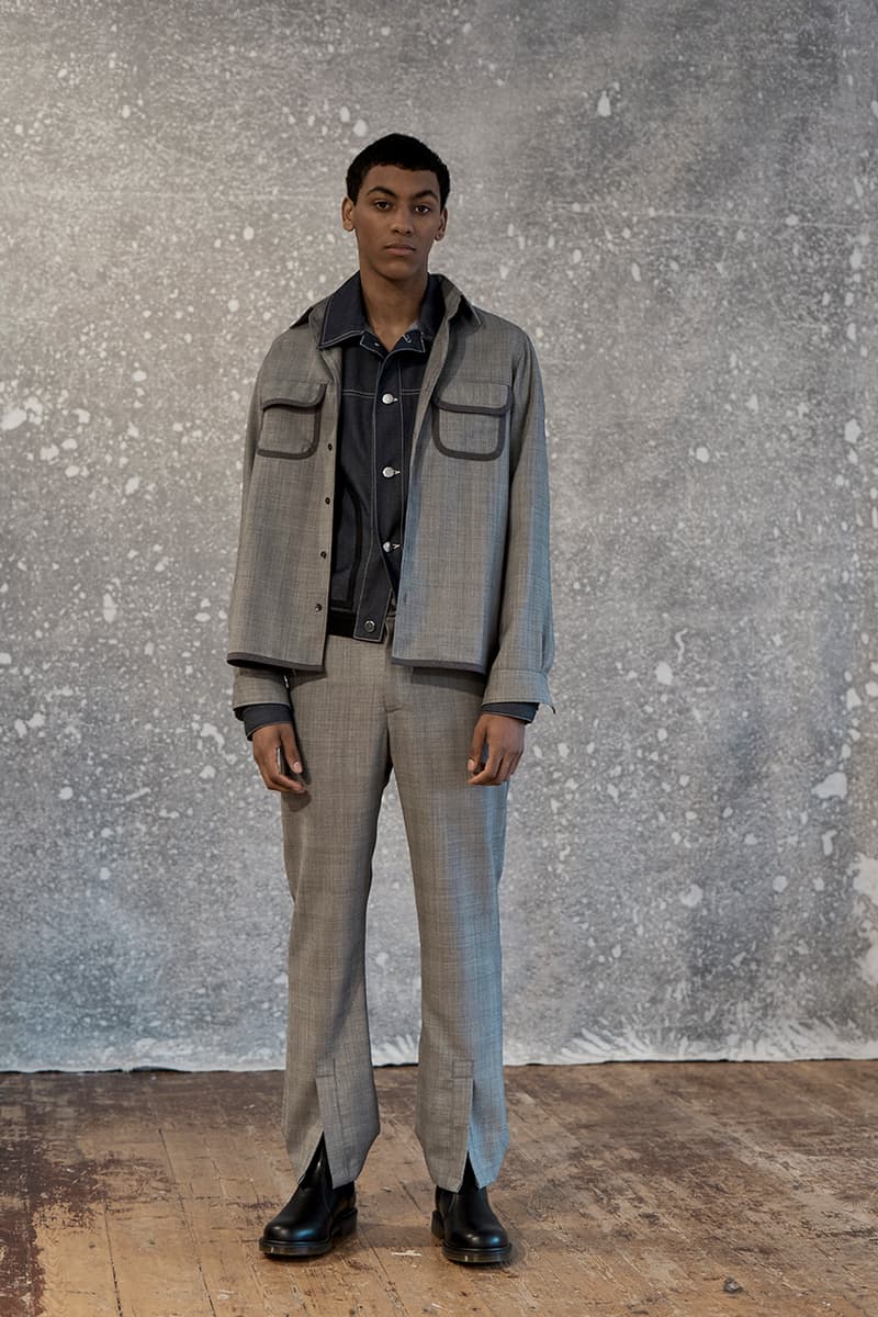 Daniel W. Fletcher Fall Winter 2019 FW19 Collection Lookbook "Postcards From the North" Prince of Wales Check Merino Wool Fabrics Textiles British Designer Menswear Heritage Abraham Moon & Sons