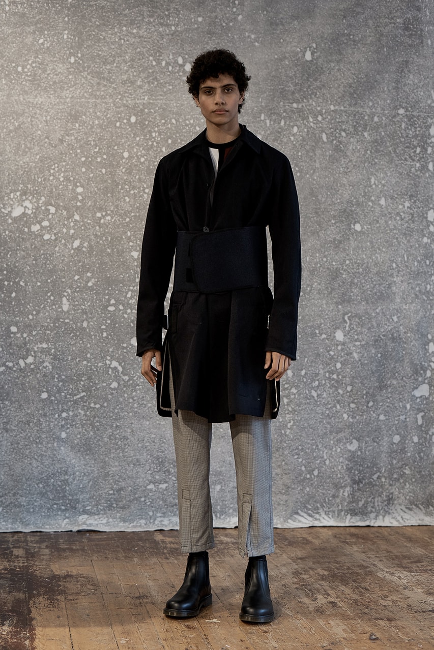 Daniel W. Fletcher Fall Winter 2019 FW19 Collection Lookbook "Postcards From the North" Prince of Wales Check Merino Wool Fabrics Textiles British Designer Menswear Heritage Abraham Moon & Sons