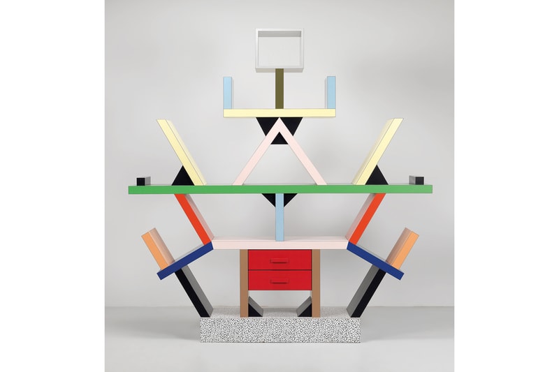designboom 20th Anniversary "Treasures on Tape" Ettore Sottsass Mobili Grigi Grey Furniture Mirror Bed 