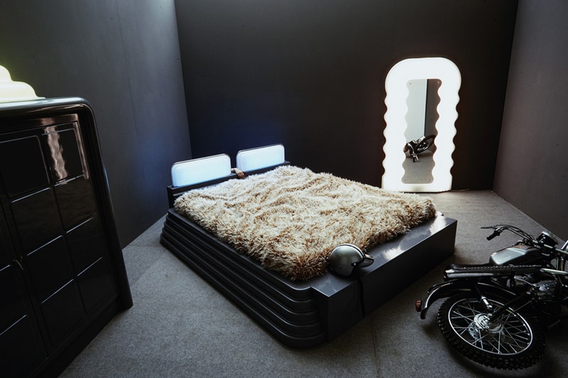 designboom 20th Anniversary "Treasures on Tape" Ettore Sottsass Mobili Grigi Grey Furniture Mirror Bed 