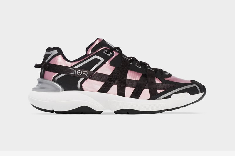 Dior Black Ribbon Racer Low Top Sneakers footwear shoes kim jones pink satin bondage homme christian french luxury paris logo monogram