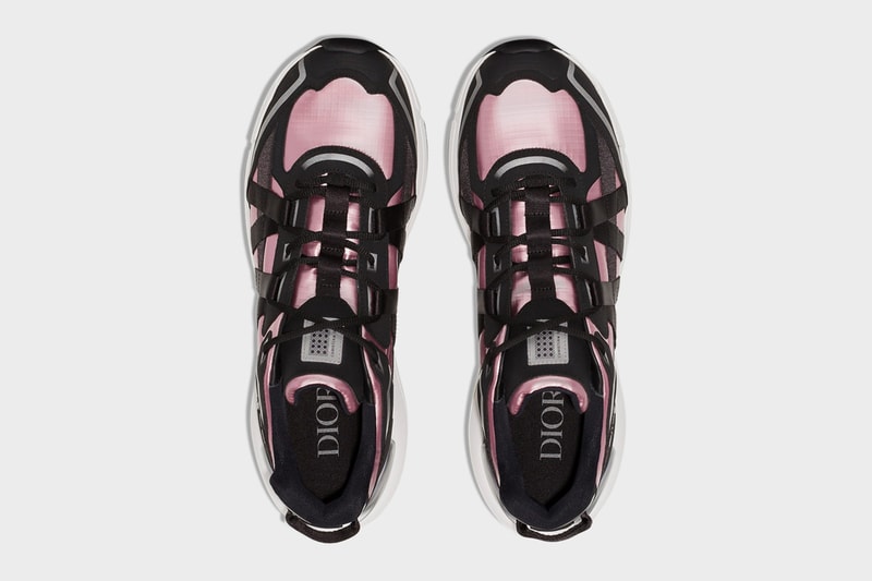 Dior Black Ribbon Racer Low Top Sneakers footwear shoes kim jones pink satin bondage homme christian french luxury paris logo monogram