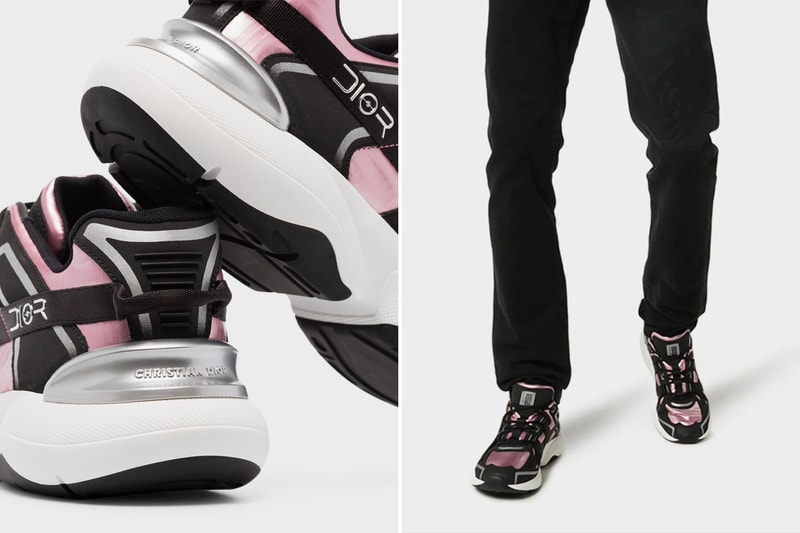 Dior Black Ribbon Racer Low Top Sneakers footwear shoes kim jones pink satin bondage homme christian french luxury paris logo monogram