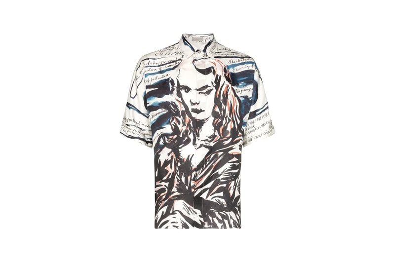 dior homme raymond pettibon mona lisa print silk shirt sweatshirt parka coat fall 2019 release 