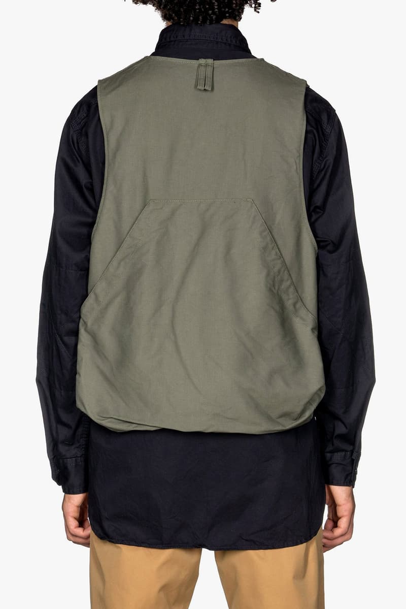 Engineered Garments Double Cloth Game Vests Cotton Corduroy 11W Chestnut Olive Gaiter Hem
