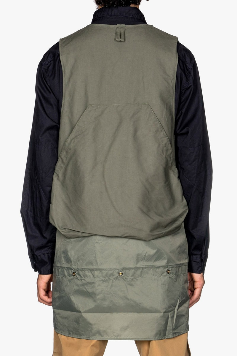 Engineered Garments Double Cloth Game Vests Cotton Corduroy 11W Chestnut Olive Gaiter Hem 