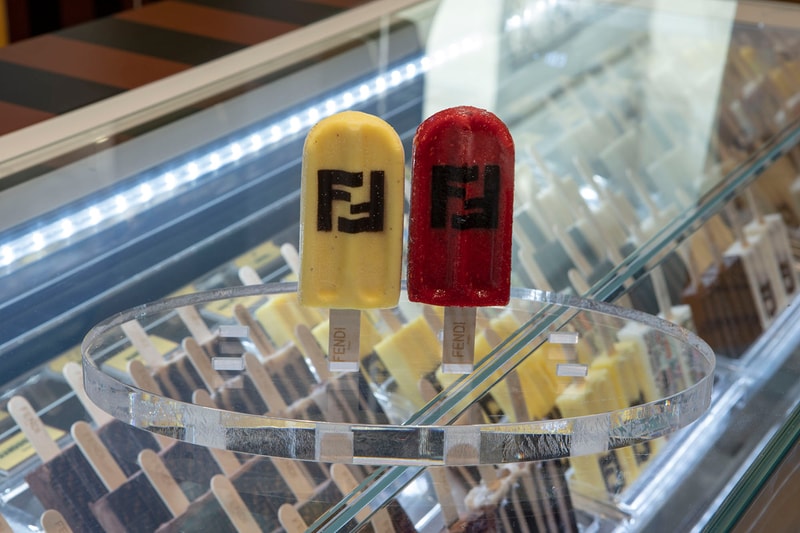 FENDI Steccolecco Popsicle Pop-Up Milan Central Station FF Logo Fashion Week Ice Cream