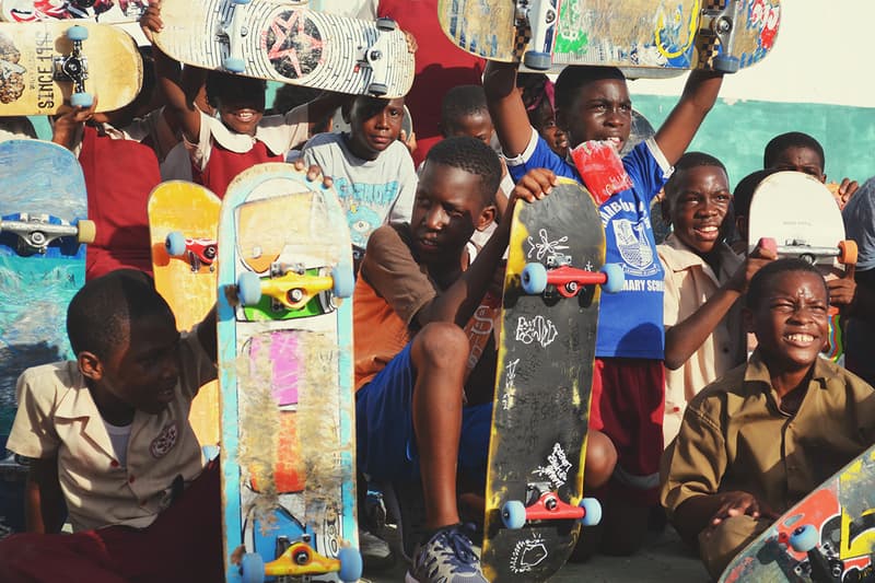 Flipping Youth Jamaica Kingston First Skatepark Donation Supreme Tmrw.Tday Concrete Jungle Foundation Supreme New York Sole DXB