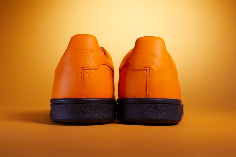 Fucking Awesome x adidas Originals Stan Smith Collaboration Footwear Kicks Sneaker Release Information First Look Orange Leather Black Sole Unit Metallic Branding Jason Dill Skateboarding Three Stripes
