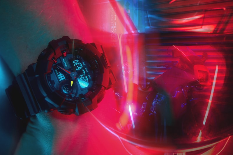GSHOCK Introduces the "Neo Tokyo" Watch Series akira movie japan GA140 GA700 shock resitance 200M Water Stopwatch Countdown Timer 12/24 Hr Time Formats yellow red and blue bezels