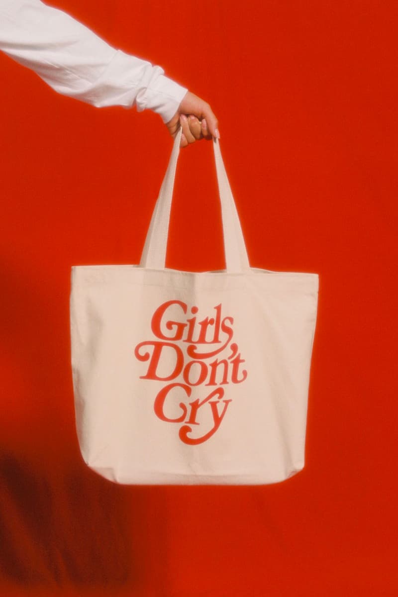 Girls Don't Cry Fall 2019 Collection Lookbook Verdy Hoodie Sweater T Shirt Keychain Rug Tote Socks