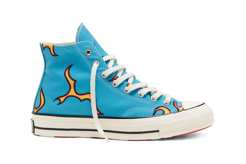 golf wang golf le fleur converse chuck 70 flames sneaker release tyler the creator blue colorway 