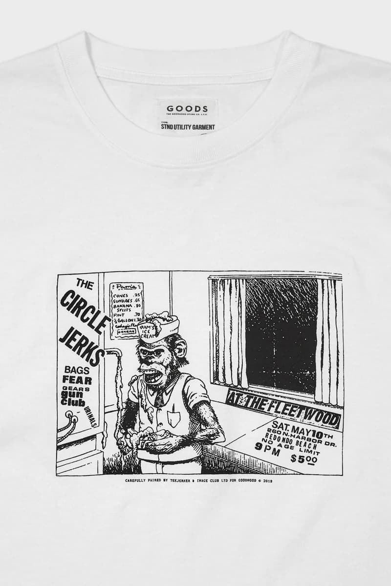 Goodhood x Teejerker x Image Club LTD Capsule Collection Collaboration T-Shirts Special Project Release Information Keith Morris Exhibition Vintage Band Tees Raymond Pettibon