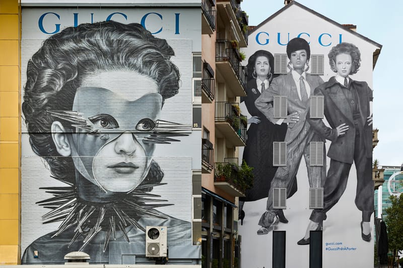 Gucci Celebrates the 1950s, '60s, '70s & '80s in Latest ArtWall Installations