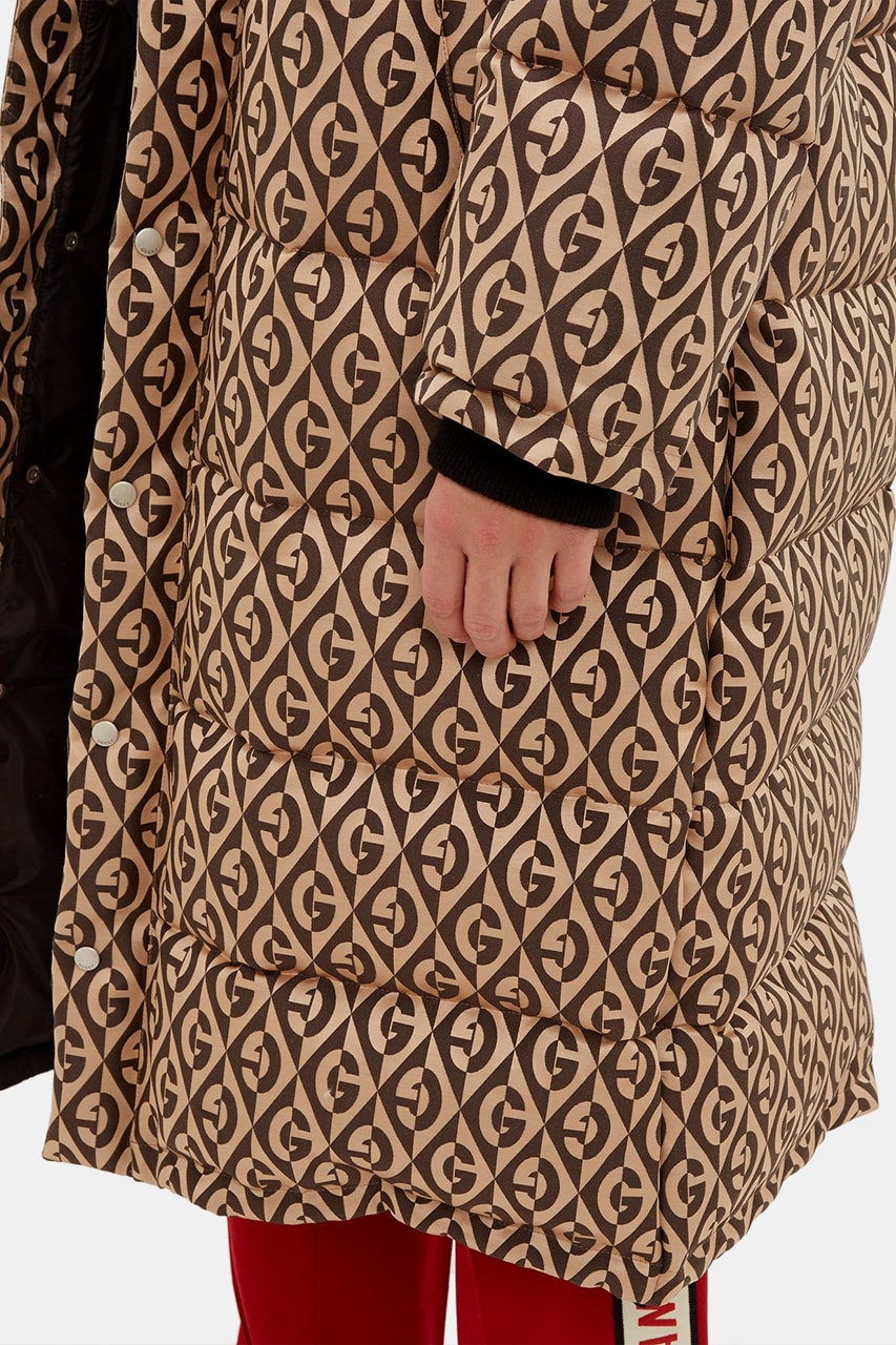 Gucci Logo-Jacquard Down-Filled Coat Rhombus logo 1930 Design Big Winter Coat Fall/Winter 2019 FW19 Alessandro Michele Italian Quilted Detachable Hood