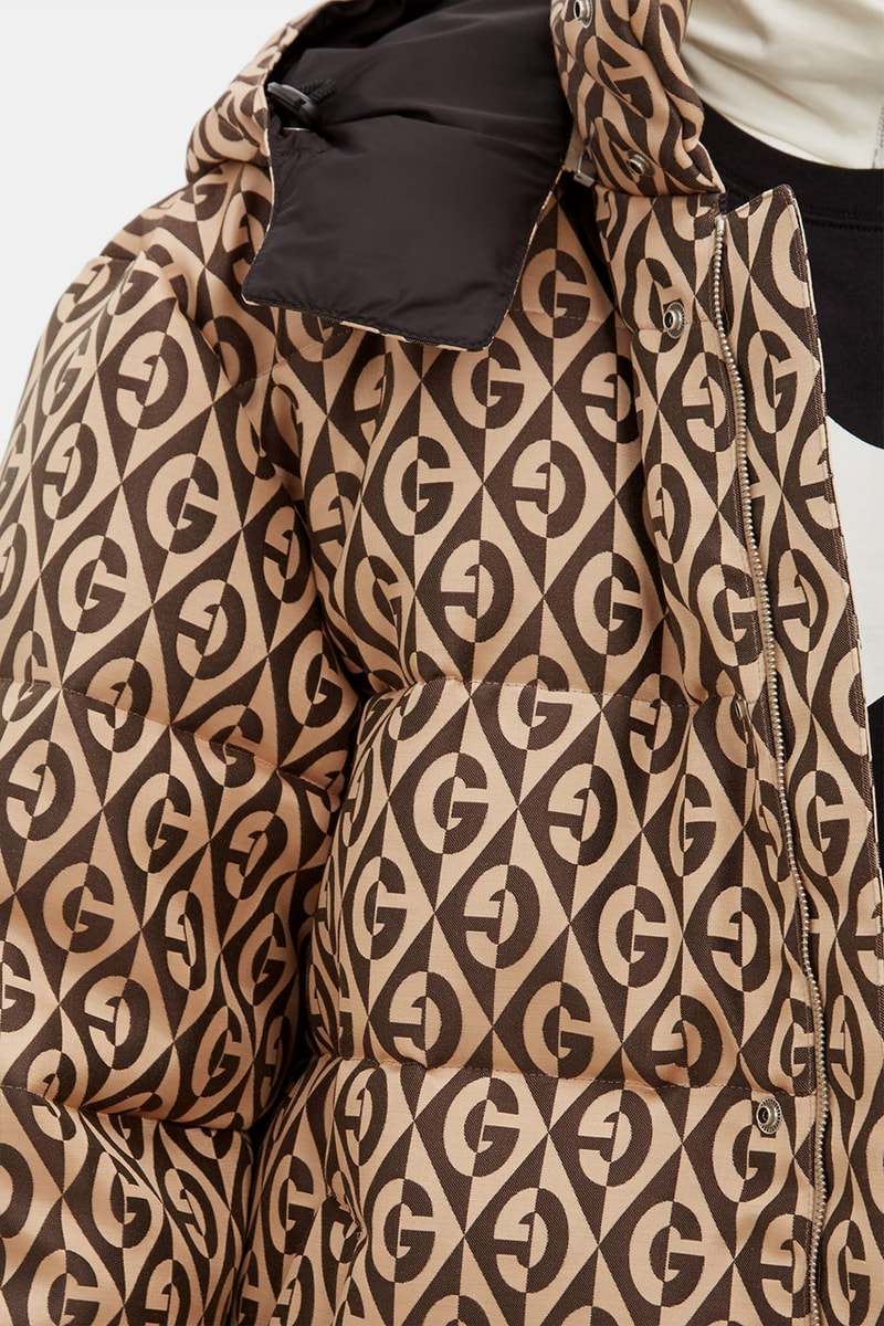 Gucci Logo-Jacquard Down-Filled Coat Rhombus logo 1930 Design Big Winter Coat Fall/Winter 2019 FW19 Alessandro Michele Italian Quilted Detachable Hood