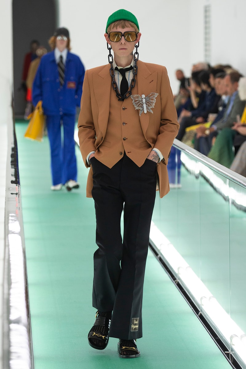 gucci spring summer 2020 ss20 milan fashion week stripped back protest mental health orgasmique erotique michel foucault first look collection show runway