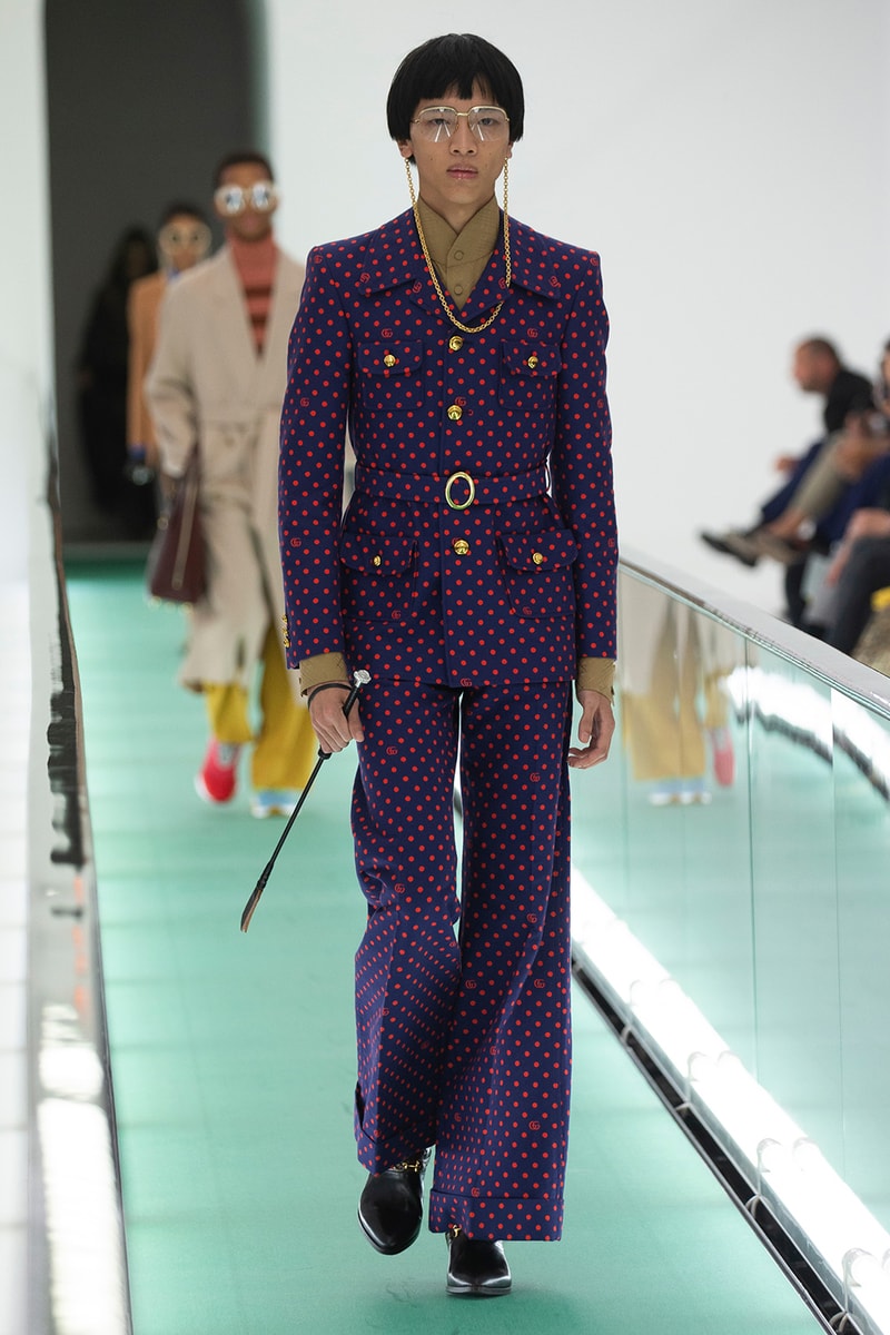 gucci spring summer 2020 ss20 milan fashion week stripped back protest mental health orgasmique erotique michel foucault first look collection show runway