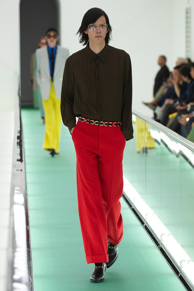 gucci spring summer 2020 ss20 milan fashion week stripped back protest mental health orgasmique erotique michel foucault first look collection show runway